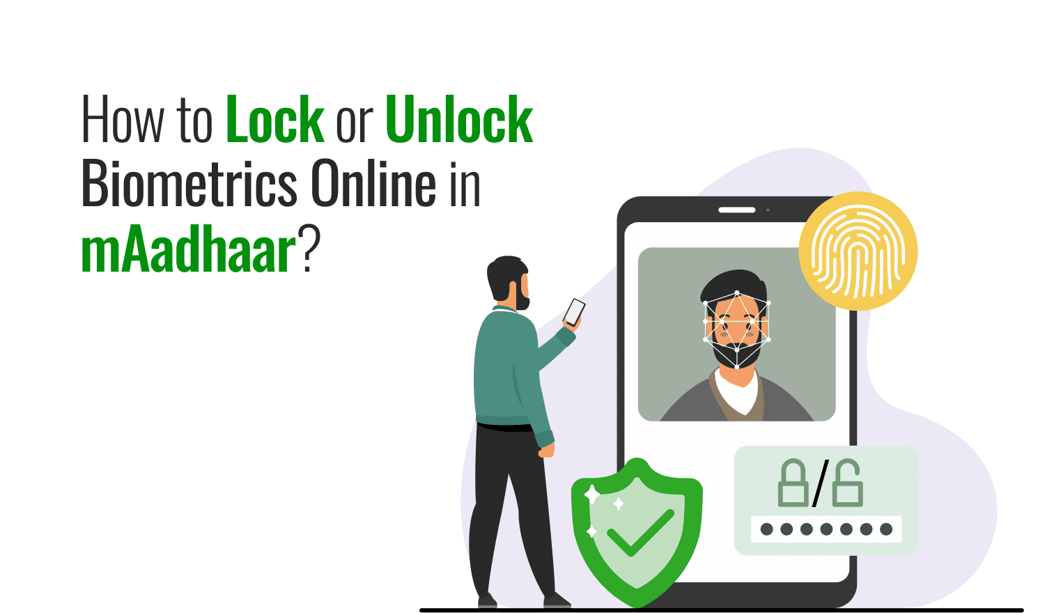 How to Disable, Lock or Unlock Biometrics Online in mAadhaar?